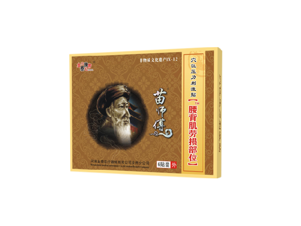 苗師傅腰背肌勞損部位（可貼牌、代工）